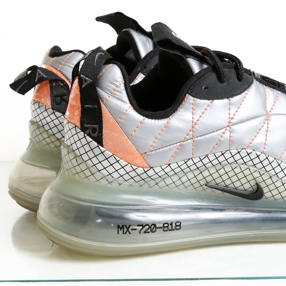 NIKE Air Max 720-818 Metallic Silver, Blk & Orange Sneakers/4.5 Youth/6 … - Picture 8 of 13